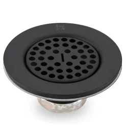 3-Inch Utility Sink Grid Drain | Matte Black Sink Drains, Disposer Flanges & Air Gaps|Laundry & Utility Sinks