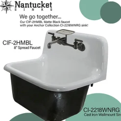 Discount Matte Black Wall Mount Utility Faucet with Soap Dish Wall Mounted Kitchen Faucets