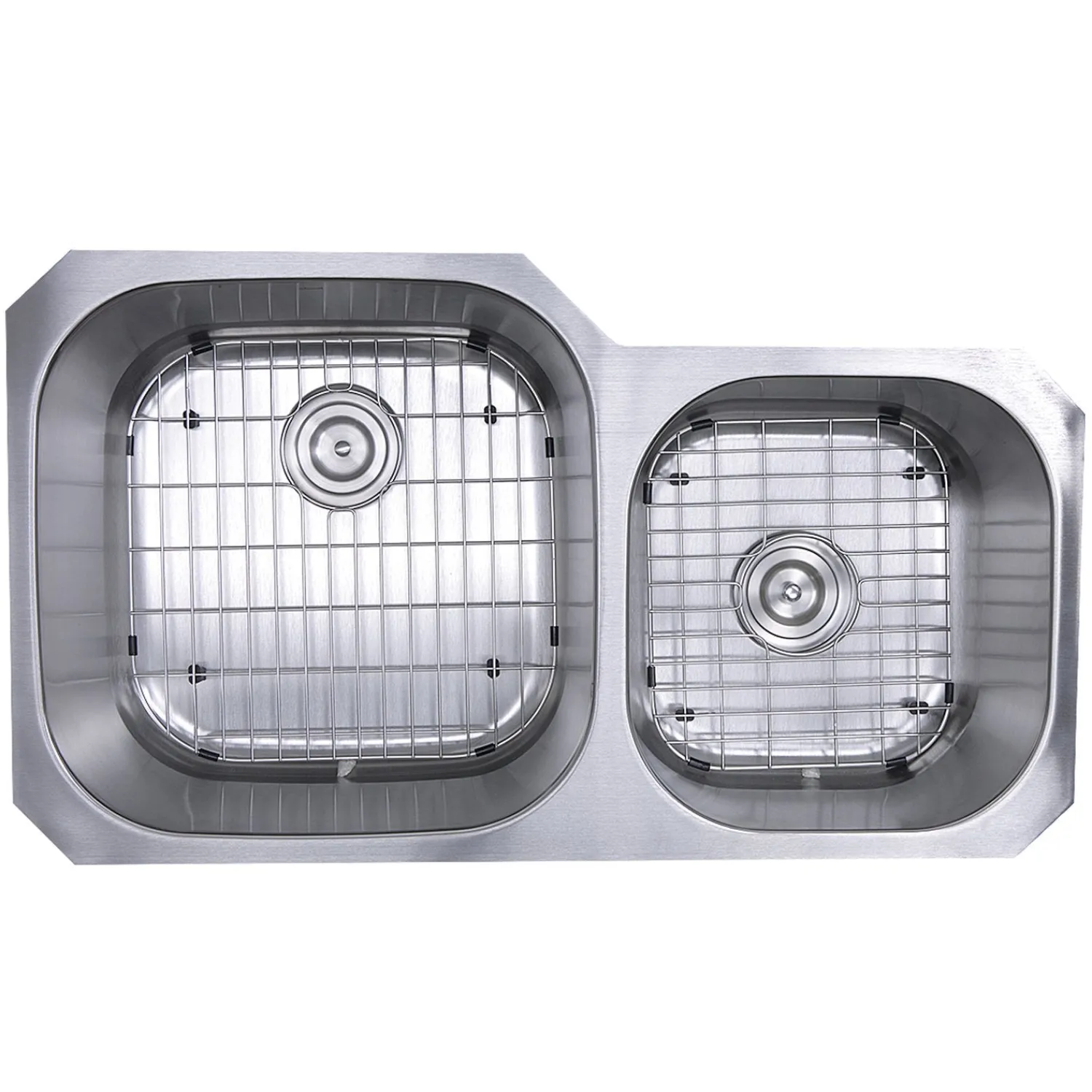 Discount NS3520-16 - 35" Double Bowl Undermount Stainless Steel Kitchen Sink Stainless Steel Sinks|Double Bowl Sinks