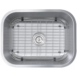 New NS09i-16 - 23" Small Rectangle Single Bowl Undermount Stainless Steel Kitchen Sink, 16 Gauge Stainless Steel Sinks|Single Bowl Sinks