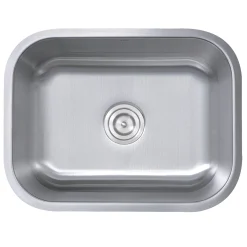 New NS09i-16 - 23" Small Rectangle Single Bowl Undermount Stainless Steel Kitchen Sink, 16 Gauge Stainless Steel Sinks|Single Bowl Sinks
