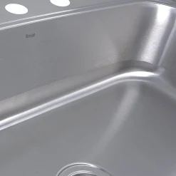 Best NS3322-8 33" Large Rectangle Single Bowl 18 Gauge Stainless Steel Drop in Kitchen Sink Drop-In / Top Mount Sinks|Stainless Steel Sinks