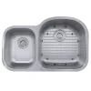 Ns7030-16 - 32.5" 70/30 Reverse Double Bowl Undermount Stainless Steel Kitchen Sink, 16 Gauge Stainless Steel Sinks|Double Bowl Sinks