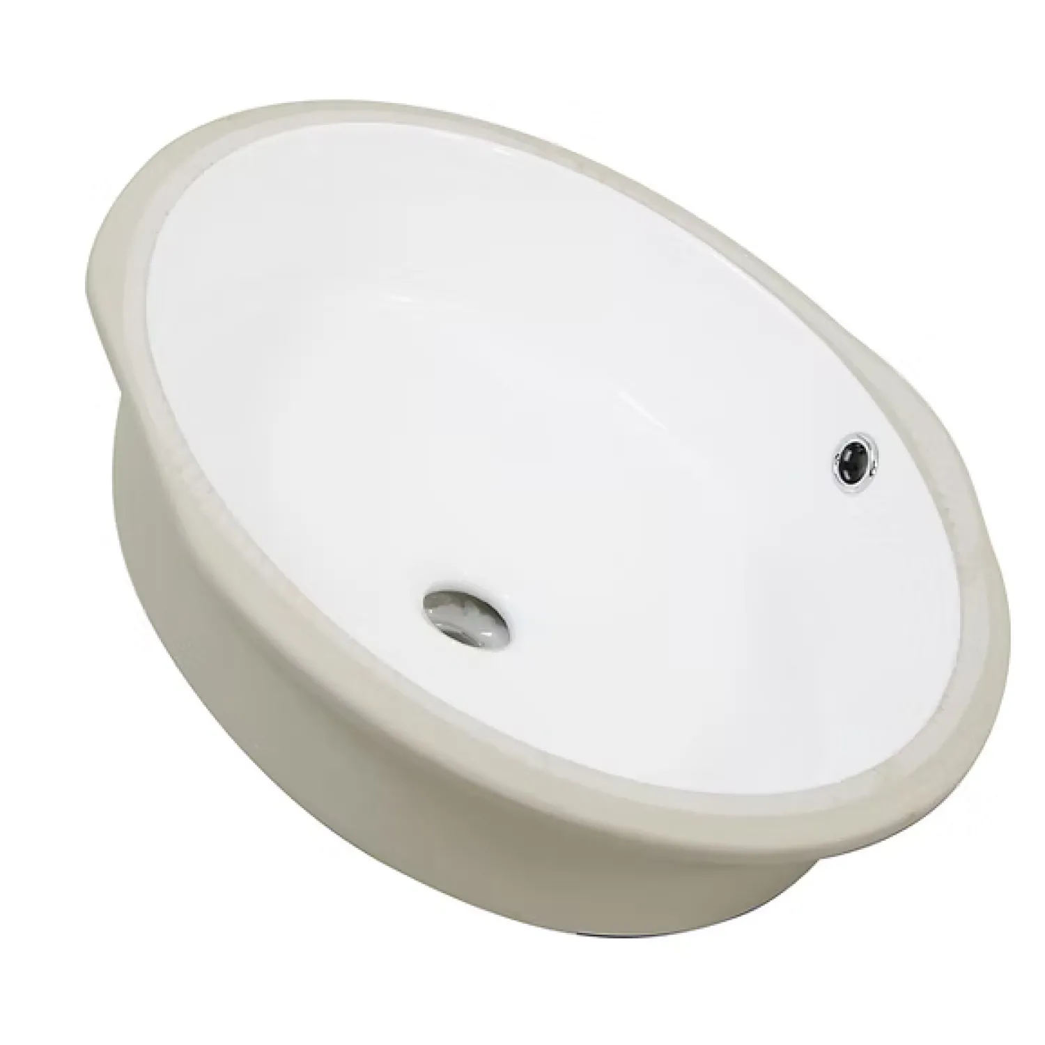 Oval Undermount Ceramic Sink in White UM-16CW Undermount