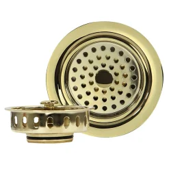 Sale Polished Brass 3.5-Inch Kitchen Sink Drain Sink Drains, Disposer Flanges & Air Gaps