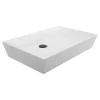Hot Rectangle White Glacier Stone Sink NS-GSTR24 Above Counter / Vessel Sinks