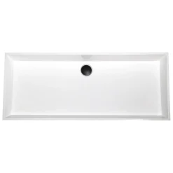 Online Rectangle White Glacier Stone Sink NS-GSTR36 Above Counter / Vessel Sinks