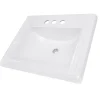 Outlet 23" Rectangular Drop-In Vanity Sink for 4" Spread Faucet Drop-In / Top Mount Sinks