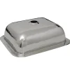 RES - 17.5" Hammered Stainless Steel Rectangle Bar Sink Bar / Prep Sinks