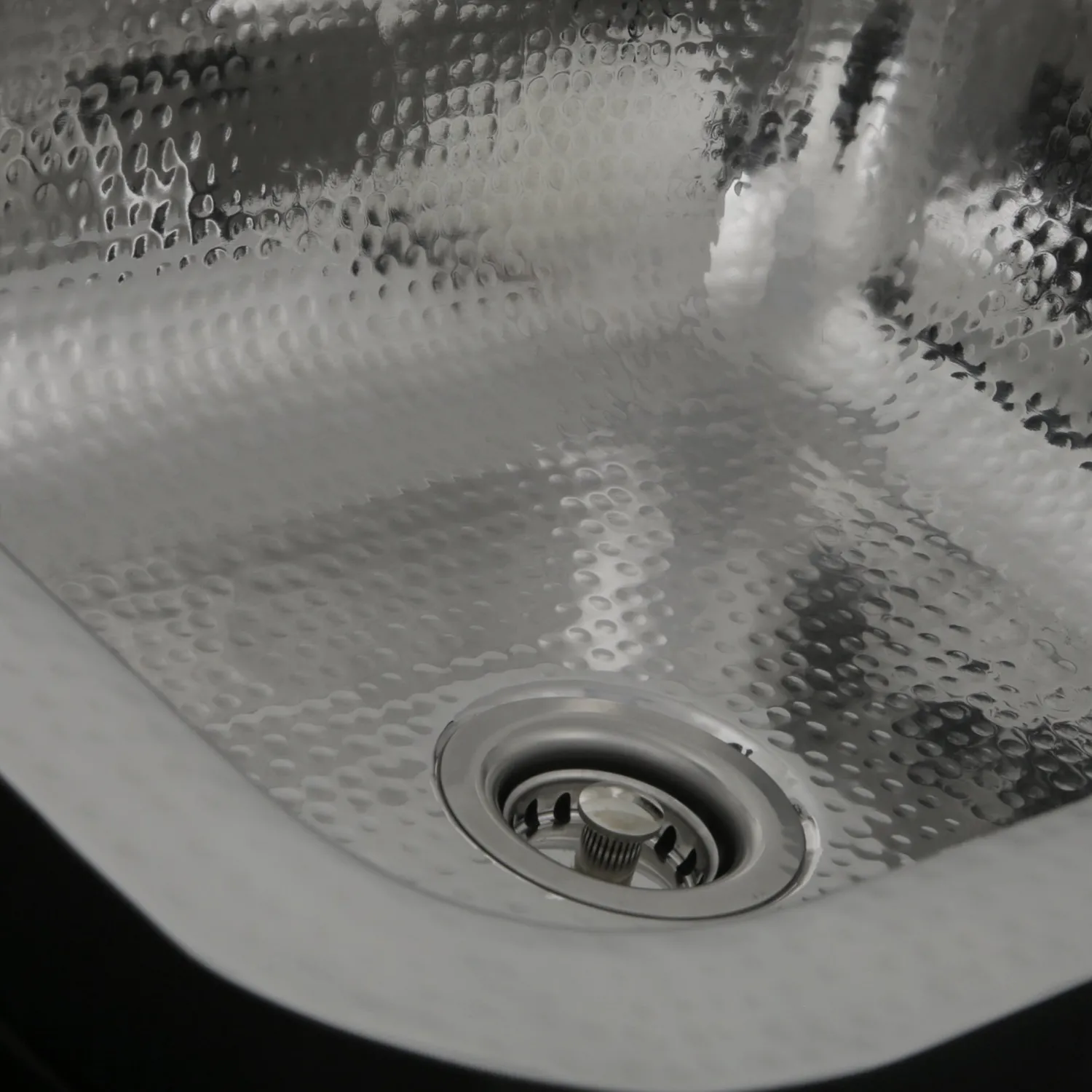 RES - 17.5" Hammered Stainless Steel Rectangle Bar Sink Bar / Prep Sinks