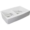 RetroFit Glacier Stone Double Bowl Ezapron Kitchen Sink Double Bowl Sinks|Apron Front / Farmhouse Sinks