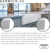 Hot Reversible 33" Italian Fireclay Farmhouse Sink Single Bowl Sinks|Apron Front / Farmhouse Sinks