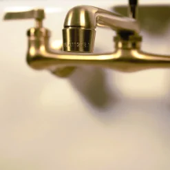 Best Satin Brass Wall Mount Utility Faucet with Soap Dish Wall Mounted Kitchen Faucets
