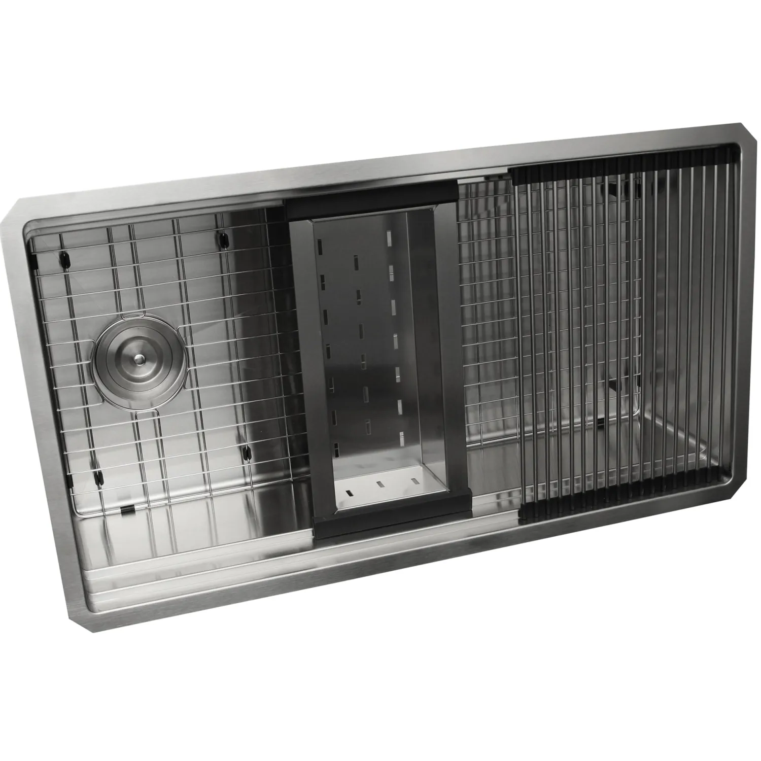 Online 32" Small Radius Undermount Workstation Kitchen Sink Workstation Sinks|Stainless Steel Sinks