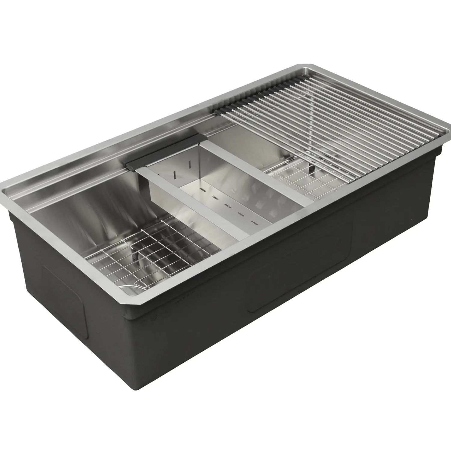 Online 32" Small Radius Undermount Workstation Kitchen Sink Workstation Sinks|Stainless Steel Sinks