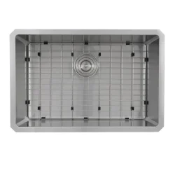Sr2818 - Pro Series Rectangle Single Bowl Undermount Small Radius Corners Stainless Steel Kitchen Sink, 16 Gauge Stainless Steel Sinks|Single Bowl Sinks