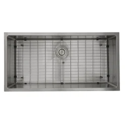 Sale SR3618-16 - 36" Pro Series Oversized Rectangle Single Bowl Undermount Small Radius Corners Stainless Steel Kitchen Sink. Stainless Steel Sinks|Single Bowl Sinks