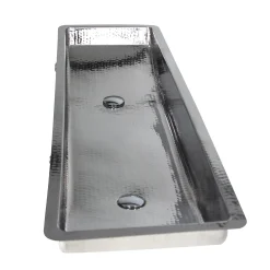 Online TRS48-OF Stainless Steel Double Trough Undermount Bathroom Sink with Overflow Undermount|Stainless Steel Sinks