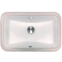 Clearance Undermount Ceramic Sink in White 17-1/8