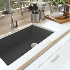 34" Undermount Fireclay Kitchen Sink Single Bowl Sinks|Undermount Sinks