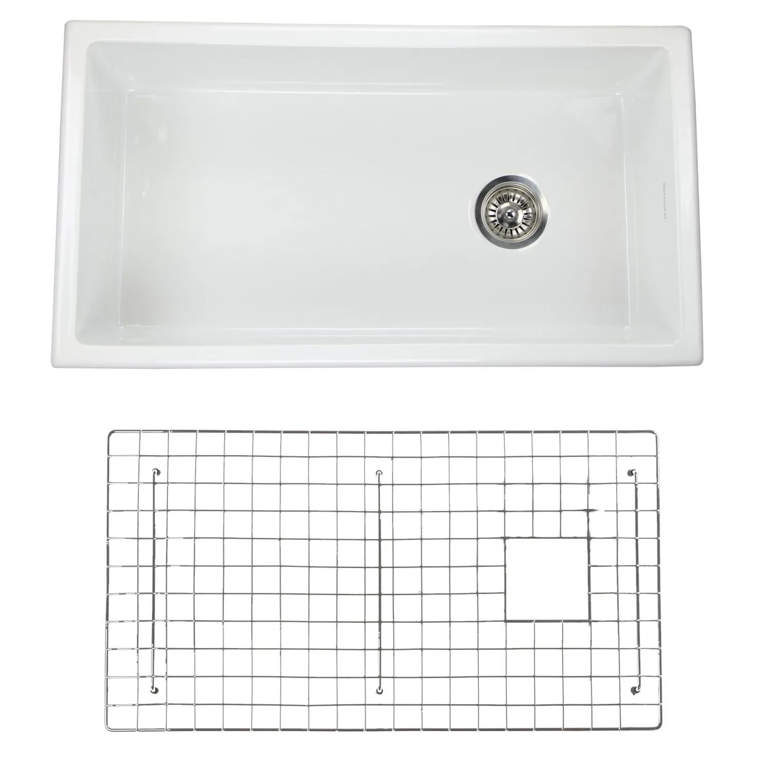 34" Undermount Fireclay Kitchen Sink Single Bowl Sinks|Undermount Sinks