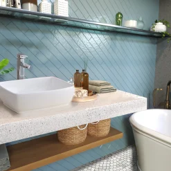 Online White Rectangular Vessel Sink NSV1913 Drop-In / Top Mount Sinks