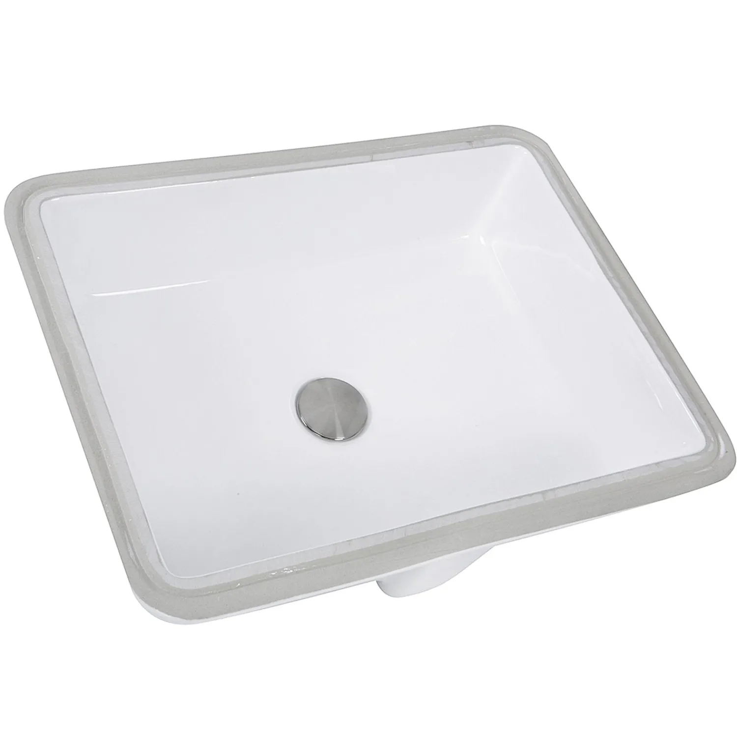 Best 17 x 13 Glazed Bottom Undermount Rectangle Ceramic Sink in White Undermount