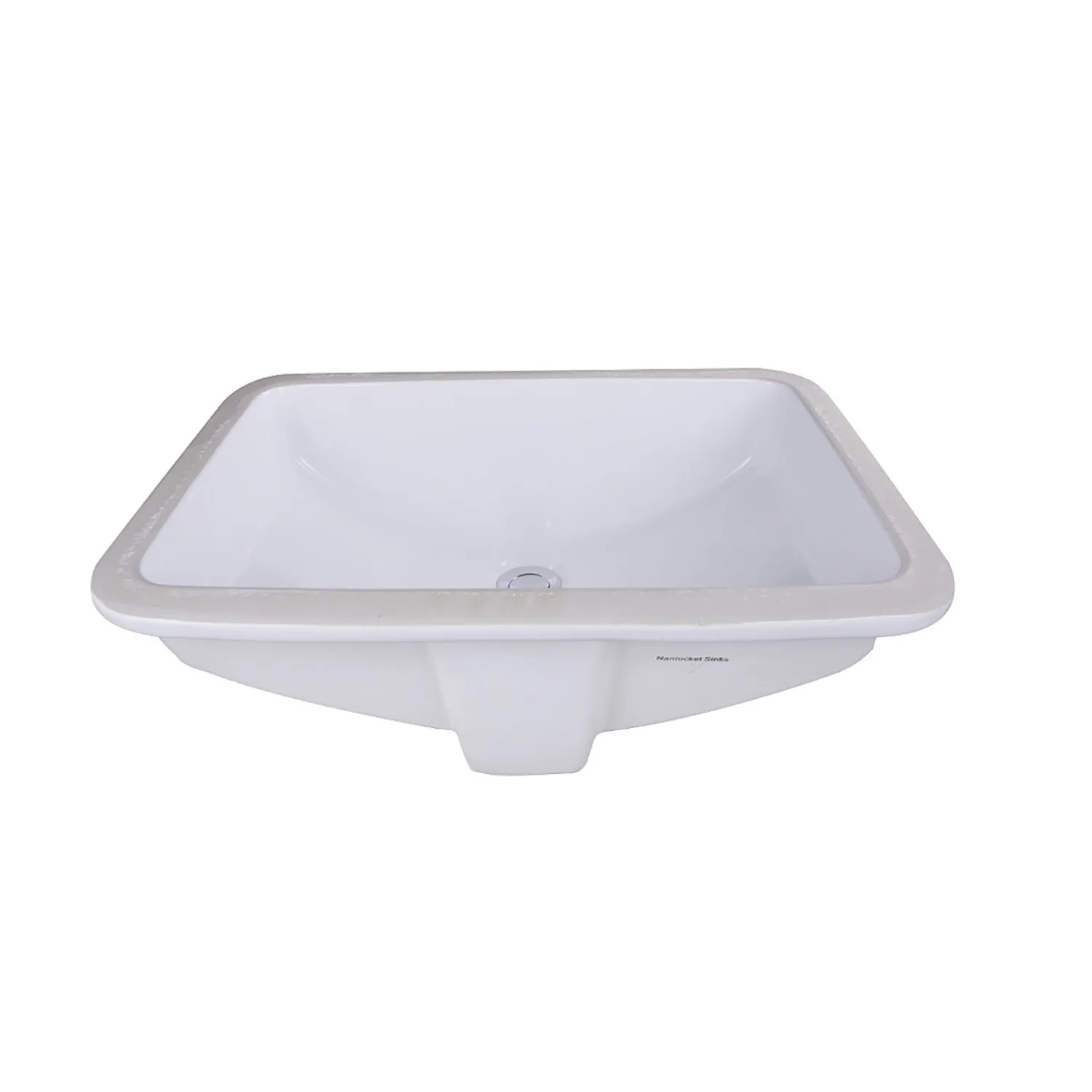 Discount 18 x 12 Glazed Bottom Undermount Rectangle Ceramic Sink in White Undermount