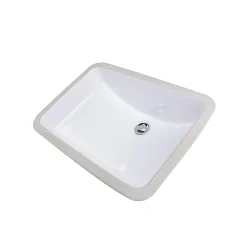 Discount 18 x 12 Glazed Bottom Undermount Rectangle Ceramic Sink in White Undermount