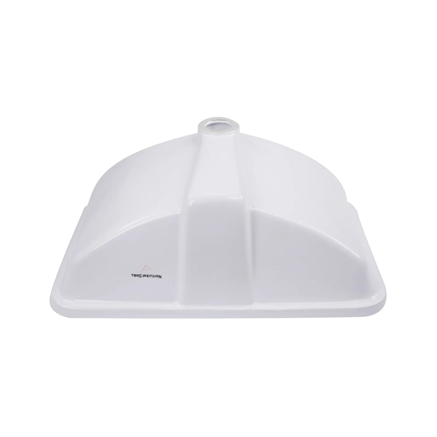 Discount 18 x 12 Glazed Bottom Undermount Rectangle Ceramic Sink in White Undermount