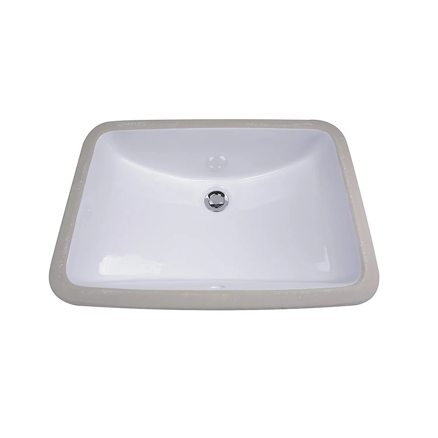 Discount 18 x 12 Glazed Bottom Undermount Rectangle Ceramic Sink in White Undermount
