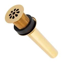 New 1.5" Non-Overflow Grid Bathroom Sink Drain - Polished Brass Sink Drains|Overflow Bathroom Sink Drains