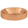 Discount 17" Oval Bright Hammered Copper Recessed Bathroom Sink Semi-Recessed Sinks