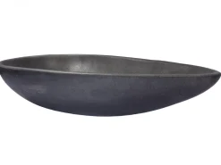 Pod Shaped Vessel Sink in Honed Lava Stone Above Counter / Vessel Sinks