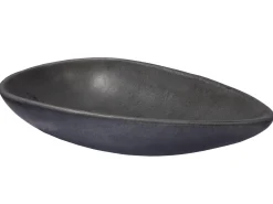 Pod Shaped Vessel Sink in Honed Lava Stone Above Counter / Vessel Sinks