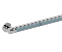 Hot 16" Polished Chrome Grab Bar with Glass Grab Bars