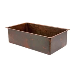 Sale 30" Hammered Copper Kitchen Single Basin Sink Single Bowl Sinks|Undermount Sinks