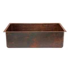 Sale 30" Hammered Copper Kitchen Single Basin Sink Single Bowl Sinks|Undermount Sinks