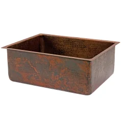 New 25" Hammered Copper Kitchen Single Basin Sink Single Bowl Sinks|Undermount Sinks