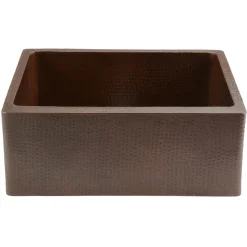 Clearance 25" Hammered Copper Kitchen Apron Single Basin Sink Single Bowl Sinks|Apron Front / Farmhouse Sinks