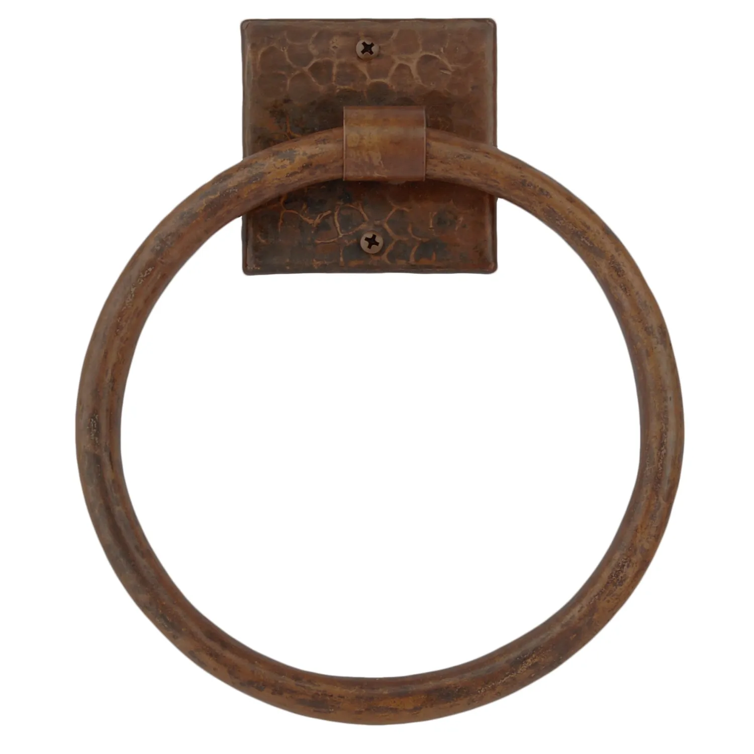 Best 10" Hand Hammered Copper Full Size Bath Towel Ring Towel Rings