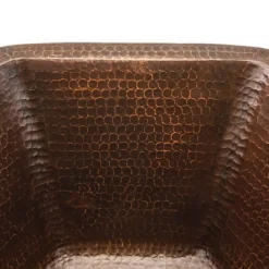 Hot Hexagon Under Counter Hammered Copper Sink Undermount