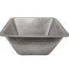 Sale 17" Large Square Hammered Copper Bar/Prep Sink in Nickel Bar / Prep Sinks