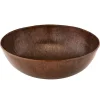 Hot 17" Large Round Vessel Hammered Copper Sink Above Counter / Vessel Sinks