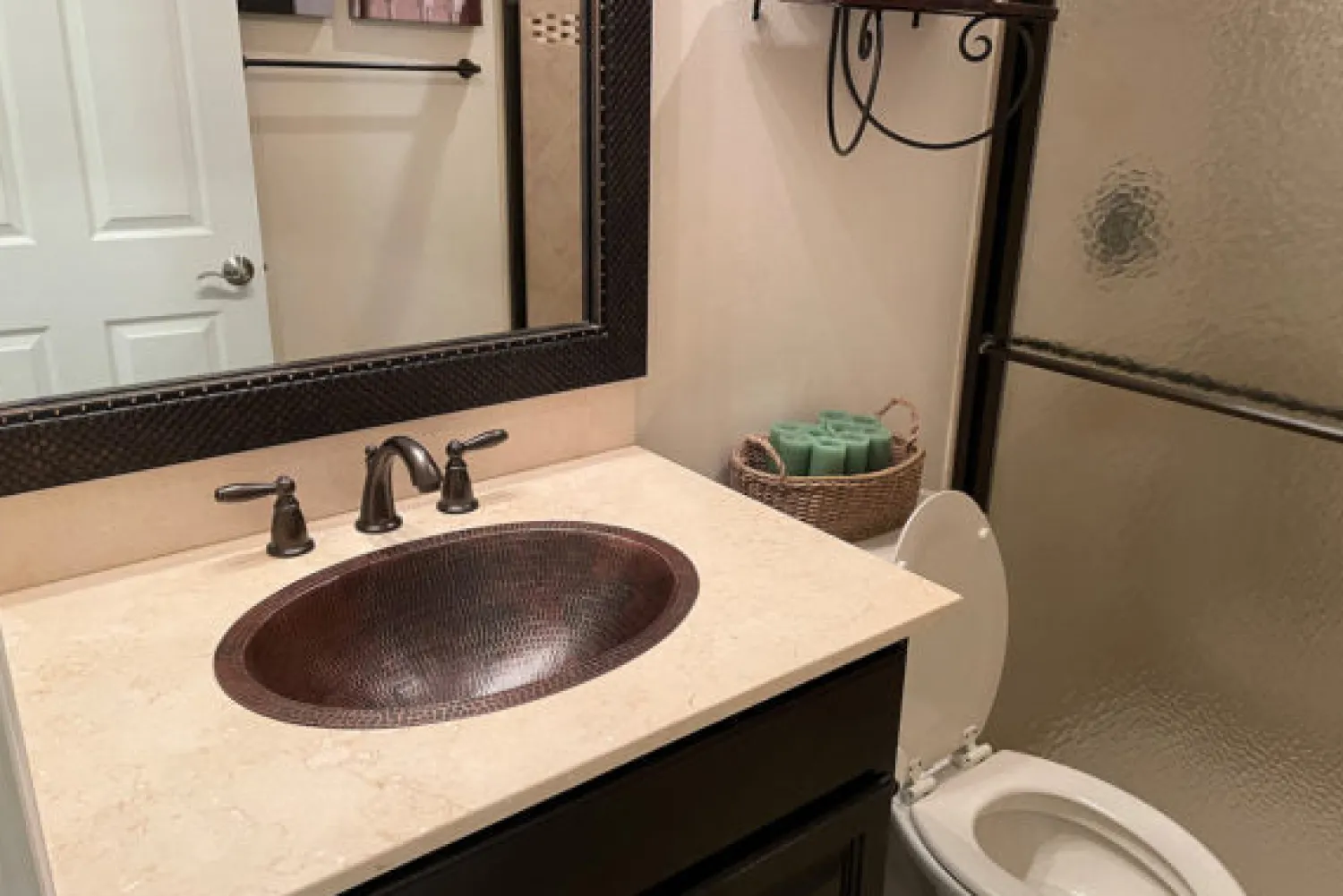Outlet Master Bath Oval Under Counter Hammered Copper Bathroom Sink Undermount