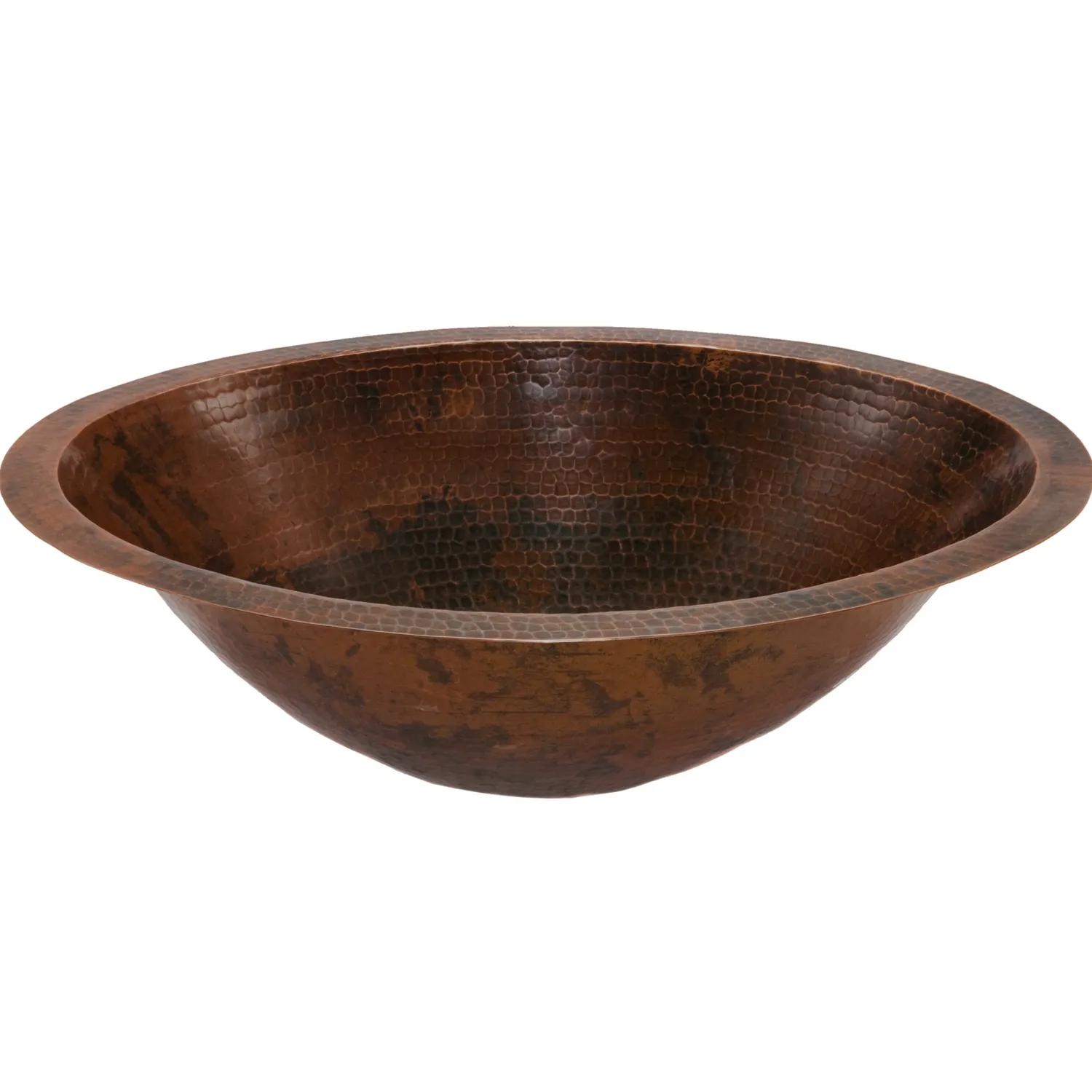 Outlet Master Bath Oval Under Counter Hammered Copper Bathroom Sink Undermount