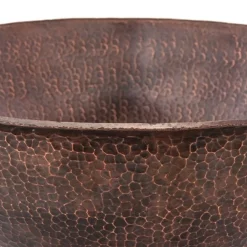 Outlet 15" Medium Round Vessel Hammered Copper Sink Above Counter / Vessel Sinks