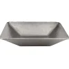 Clearance Modern Rectangle Hand Forged Old World Copper Vessel Sink in Nickel Above Counter / Vessel Sinks