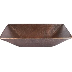 New Modern Rectangle Hand Forged Old World Copper Vessel Sink Above Counter / Vessel Sinks