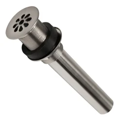 Online 1.5" Non-Overflow Grid Bathroom Sink Drain - Brushed Nickel Sink Drains|Overflow Bathroom Sink Drains